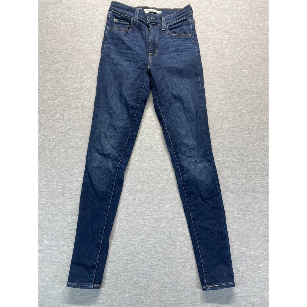 Levi's 720 High Rise Super Skinny Jeans Womens 25 Blue Denim Red Tab Comfort Fit